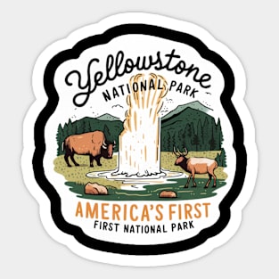 Yellowstone National Park Sticker